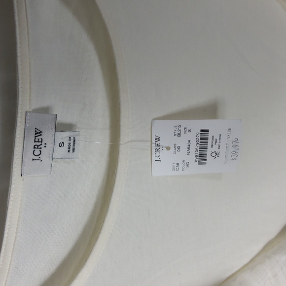 J Crew Cream Ruffled Women's Top Size S - Picture 2 of 7